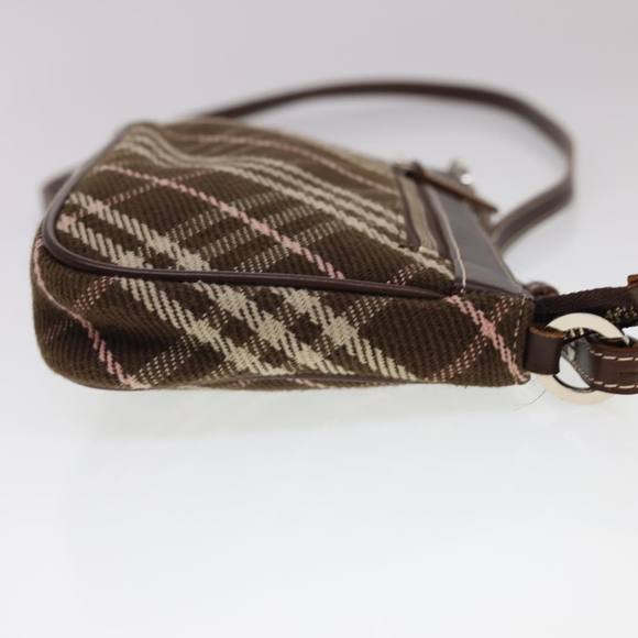BURBERRY Nova Check Blue Label Shoulder Bag Canvas Brown Auth 40095 - Picture 4 of 16